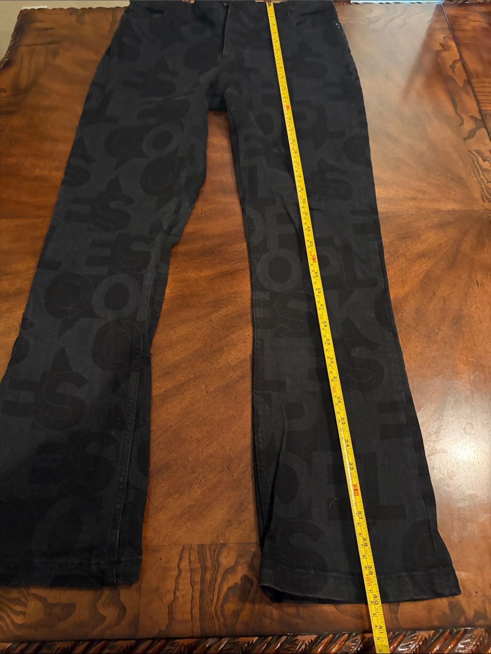 The Kooples Black Denim Jeans with Tonal Logo Detail